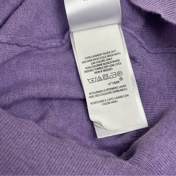 Polo Ralph Lauren Men's Large Purple V-Neck Sweater 100% Pima Cotton - Picture 9 of 10